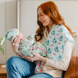 3 Pack Premium Burp Cloths - Sesame Street Retro Floral