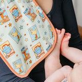 3 Pack Premium Burp Cloths - Sesame Street Varsity Friends