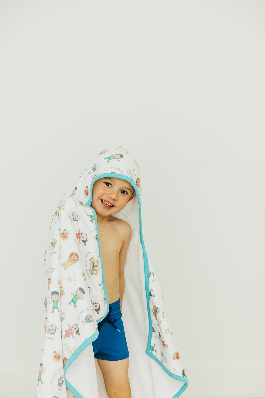 Premium Big Kid Hooded Towel - CoComelon Friends