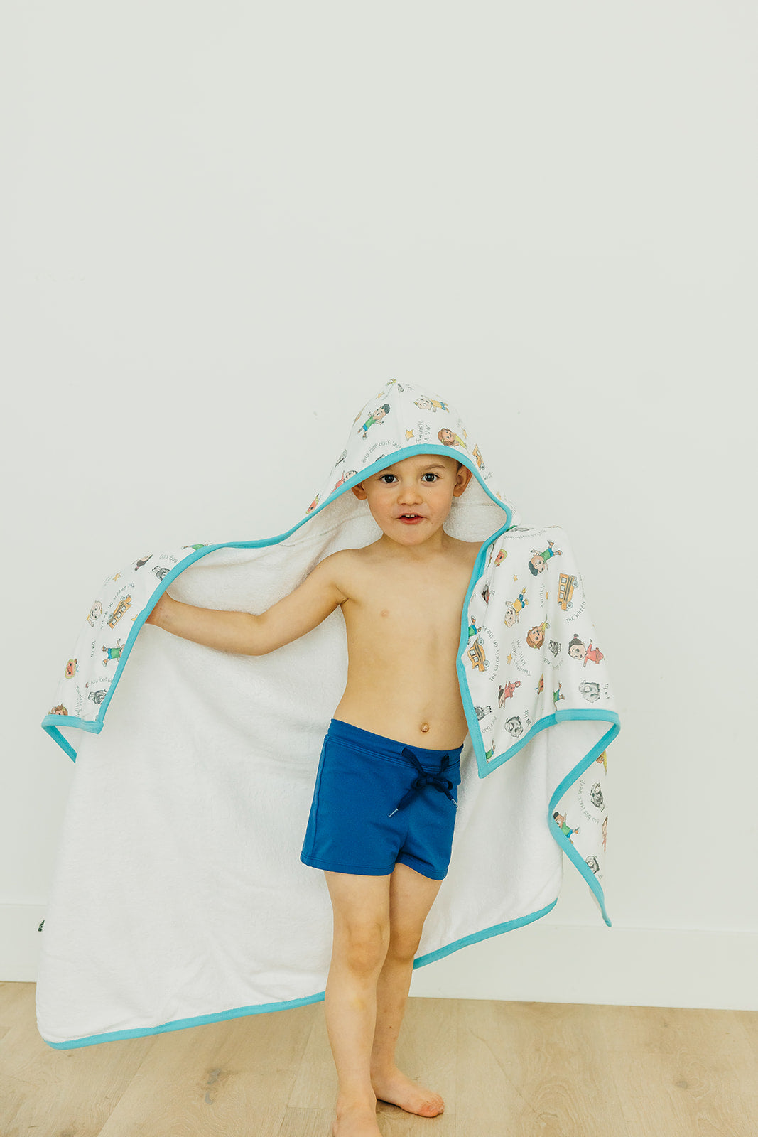 Premium Big Kid Hooded Towel - CoComelon Friends