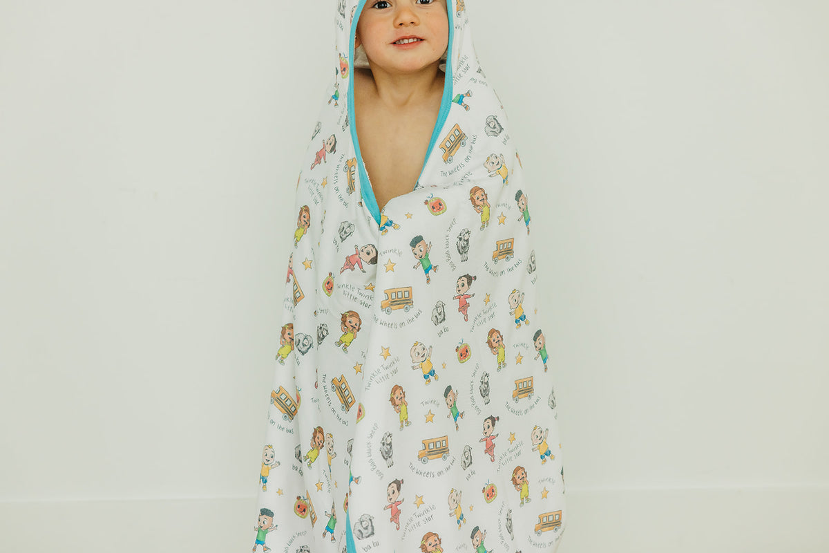 Premium Big Kid Hooded Towel - CoComelon Friends