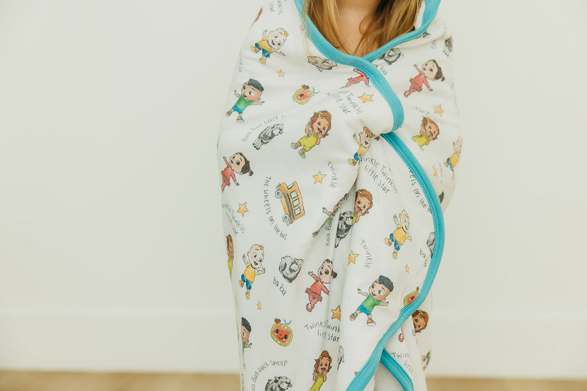 Premium Baby Knit Hooded Towel - CoComelon Friends