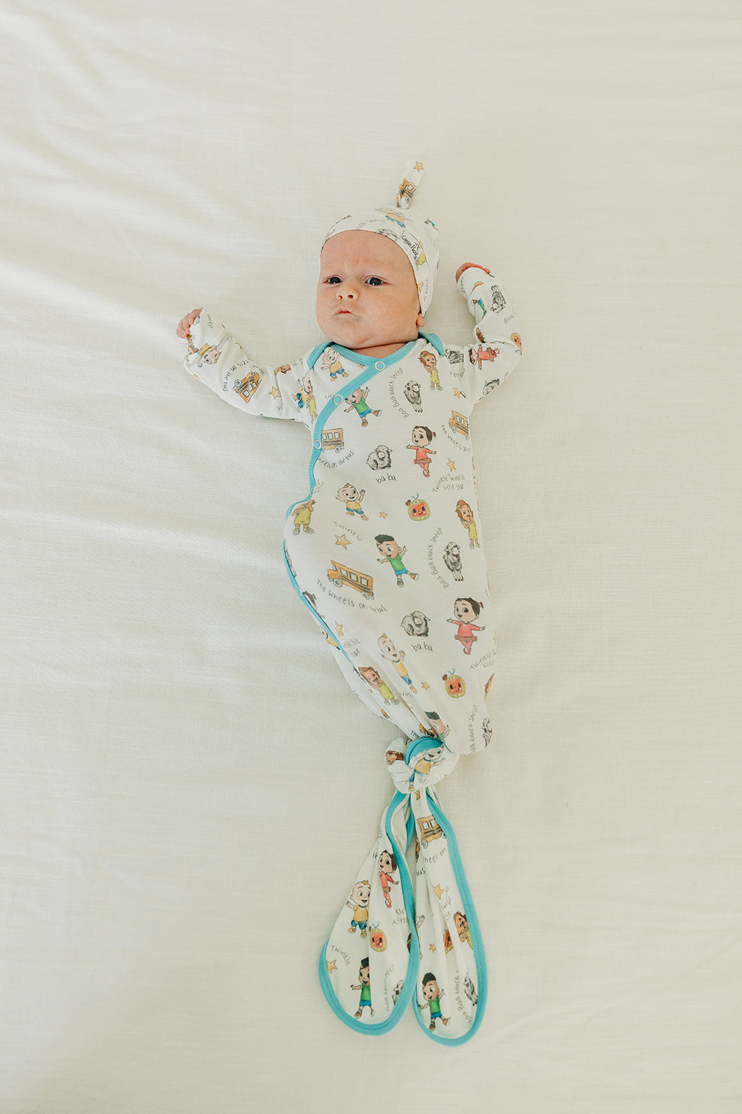 Newborn Knotted Gown - CoComelon Friends