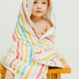 Premium Baby Knit Hooded Towel - CoComelon Stripe