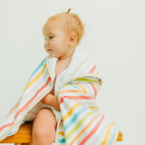 Premium Baby Knit Hooded Towel - CoComelon Stripe