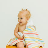 Premium Baby Knit Hooded Towel - CoComelon Stripe