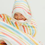 Premium Baby Knit Hooded Towel - CoComelon Stripe