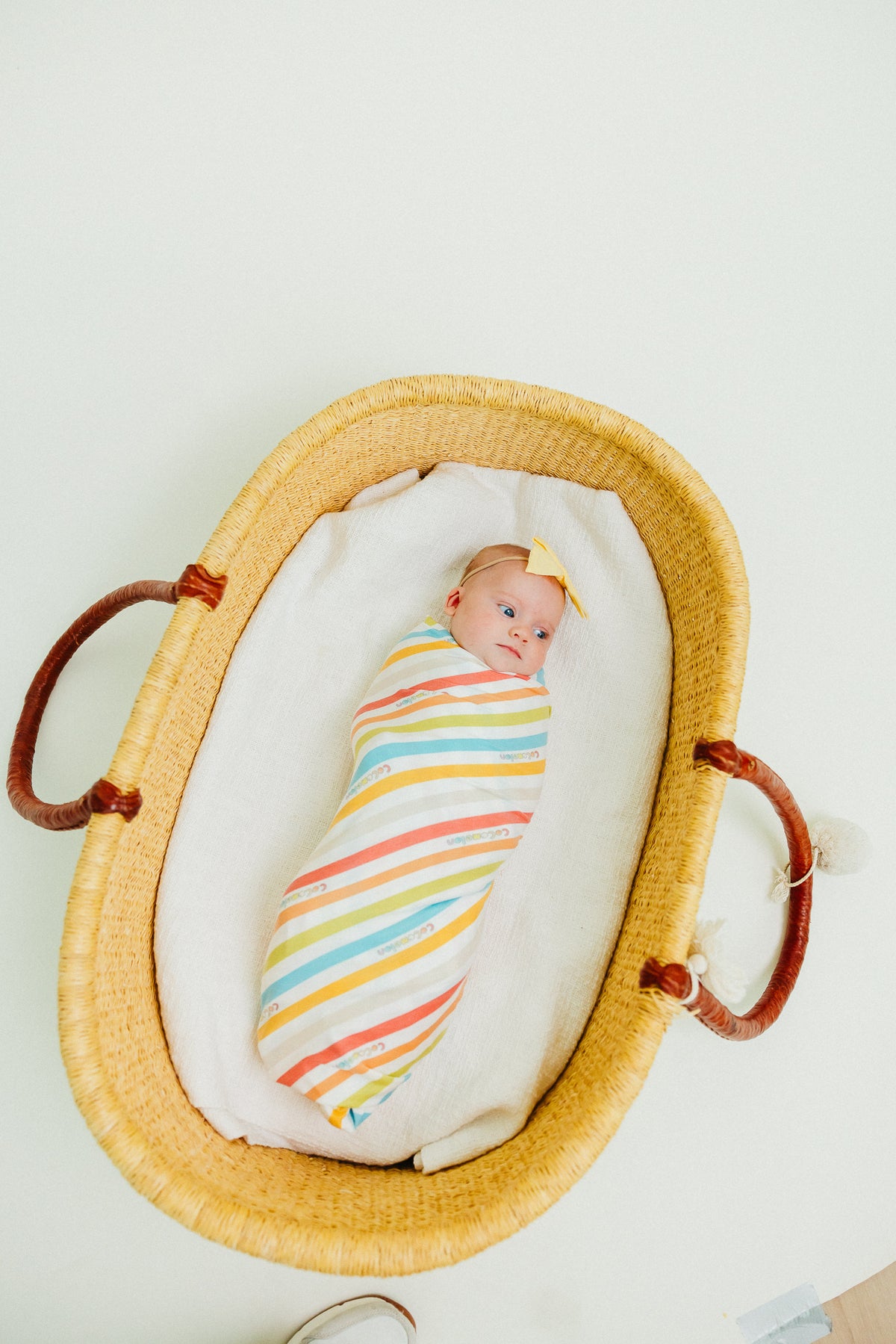 Knit Swaddle Blanket - CoComelon Stripe