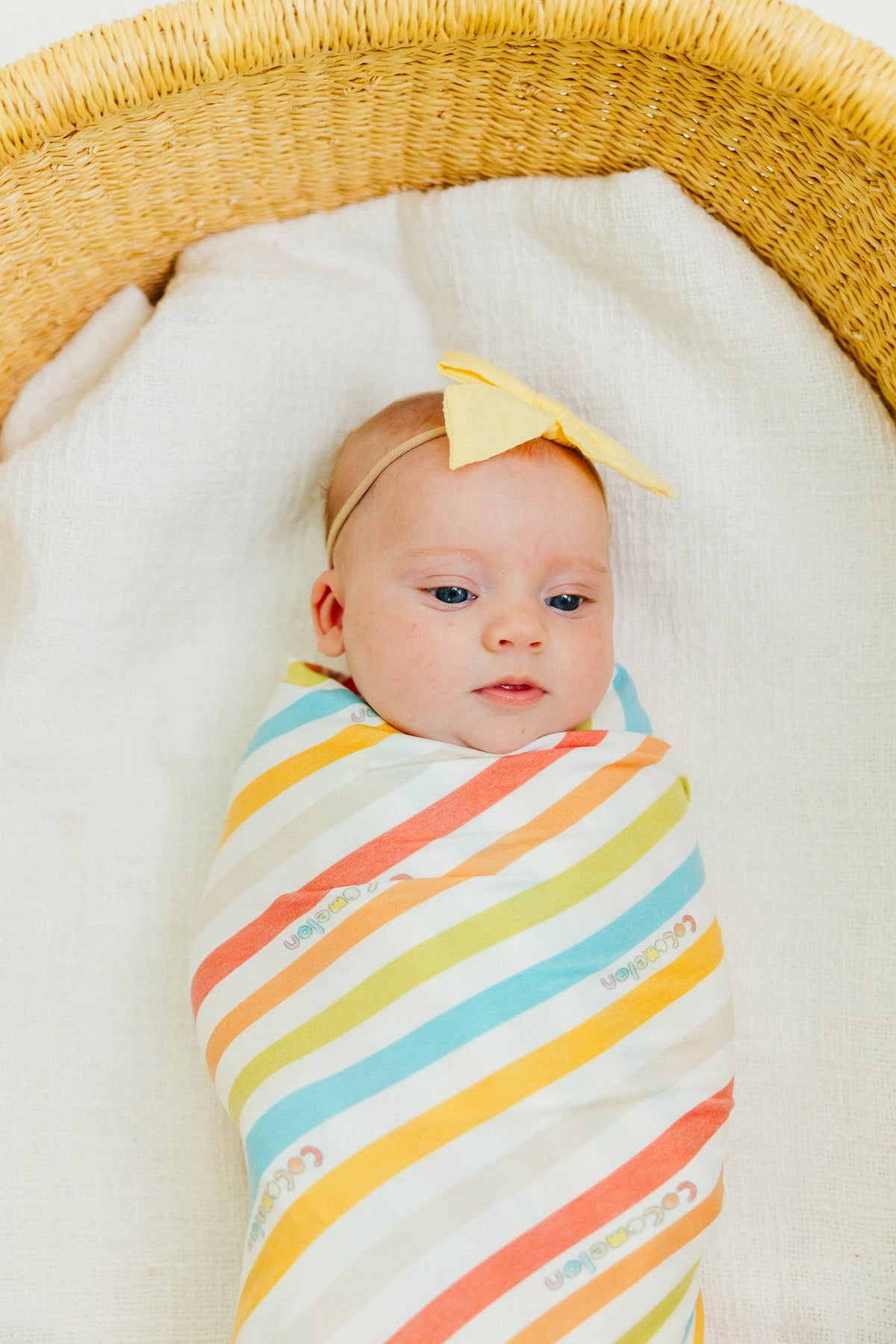 Knit Swaddle Blanket - CoComelon Stripe