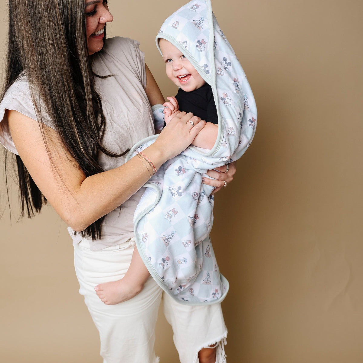 Premium Baby Knit Hooded Towel - Mickey Mouse and Friends