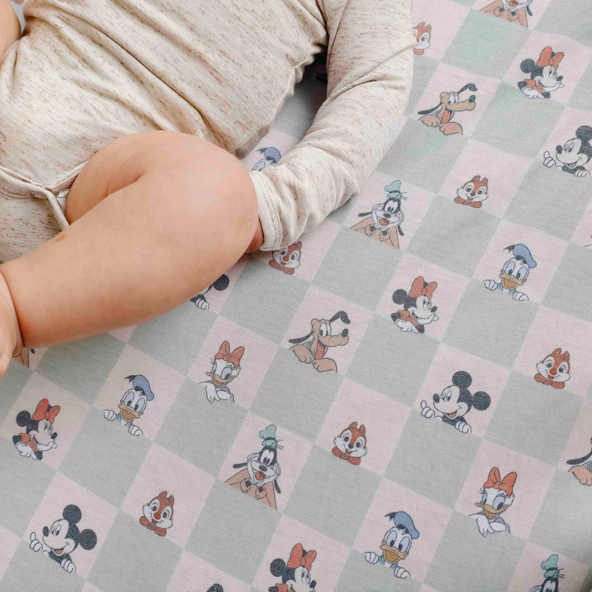 Premium Knit Fitted Crib Sheet - Mickey Mouse and Friends