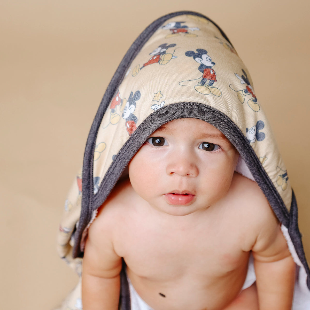 Premium Baby Knit Hooded Towel - Mickey Mouse