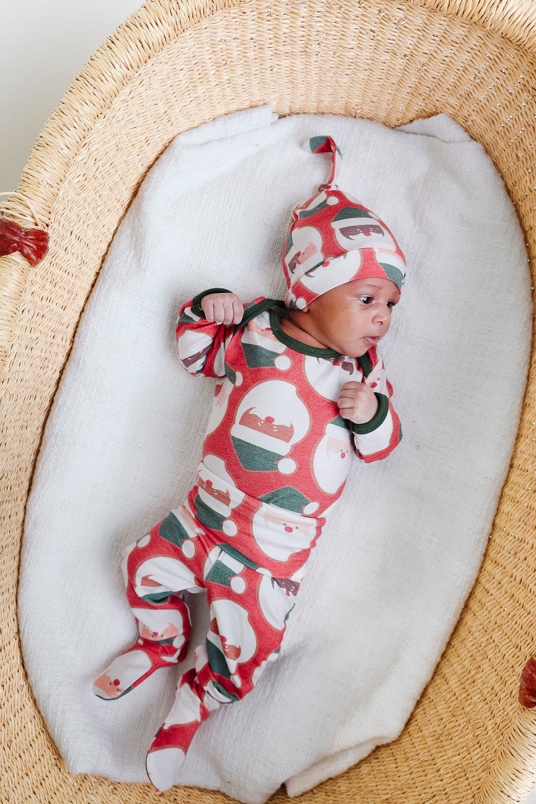 Footed Baby Pants- Claus