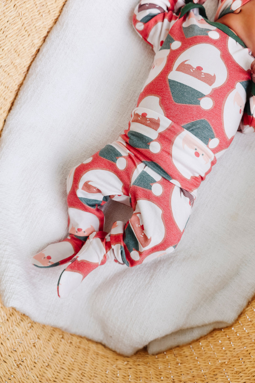 Footed Baby Pants- Claus