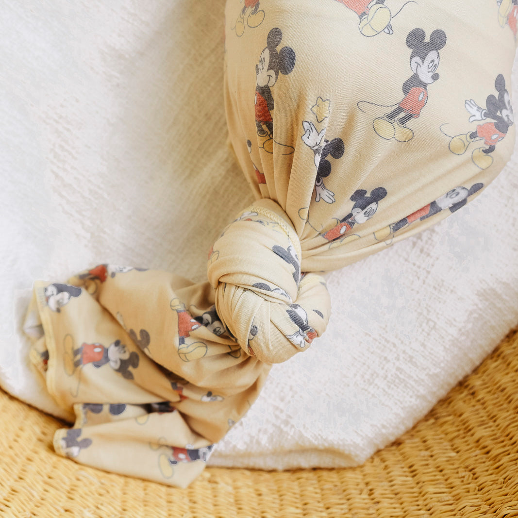 Knit Swaddle Blanket - Mickey Mouse