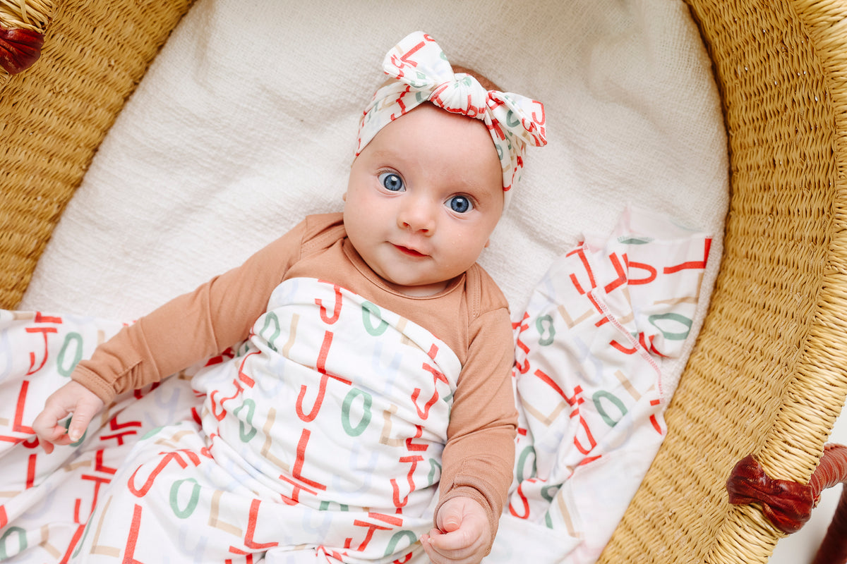 Knit Headband Bow - Jolly