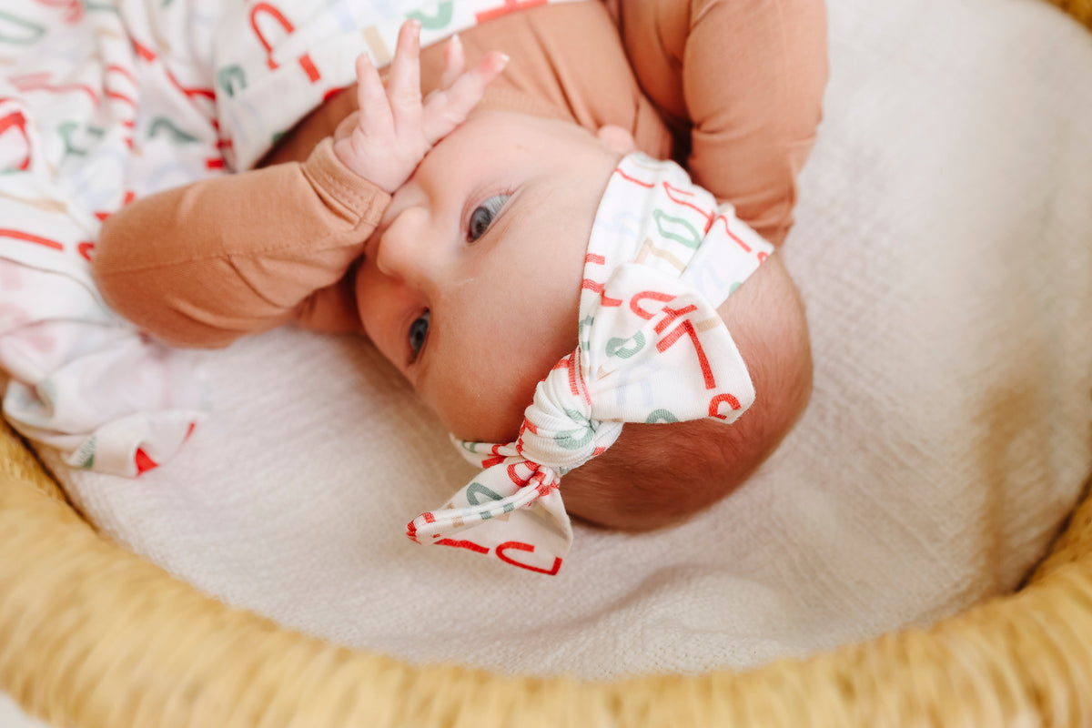 Knit Headband Bow - Jolly