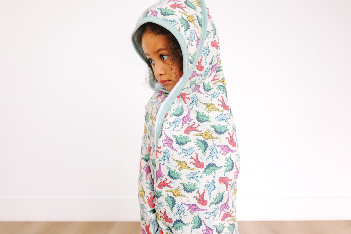 Premium Baby Knit Hooded Towel - Dinosaurs of Jurassic Park