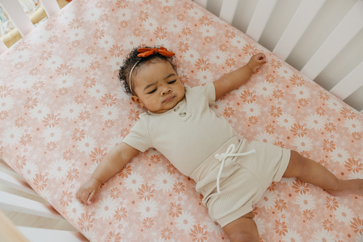 Premium Knit Fitted Crib Sheet - Penny