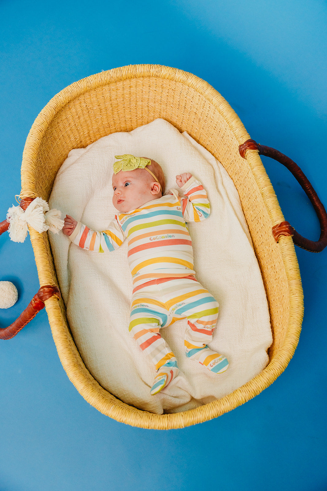 Footed Baby Pants- CoComelon Stripe