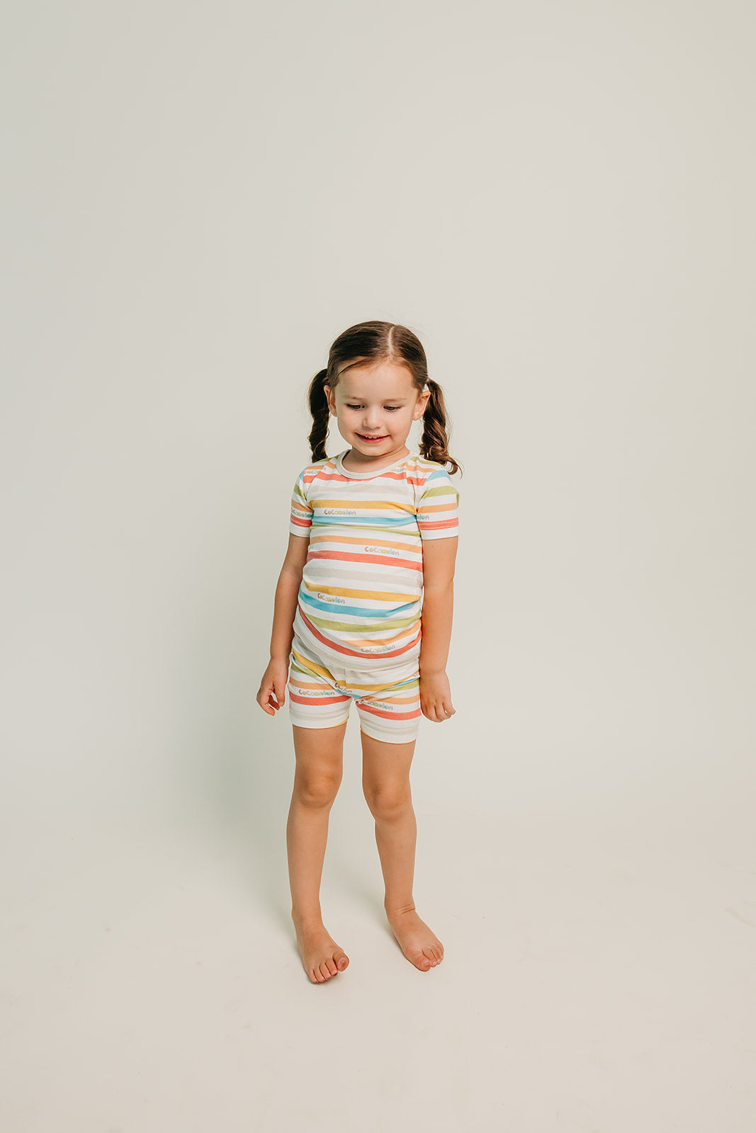 2pc Short Sleeve Pajama Set - CoComelon Stripe