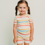 2pc Short Sleeve Pajama Set - CoComelon Stripe