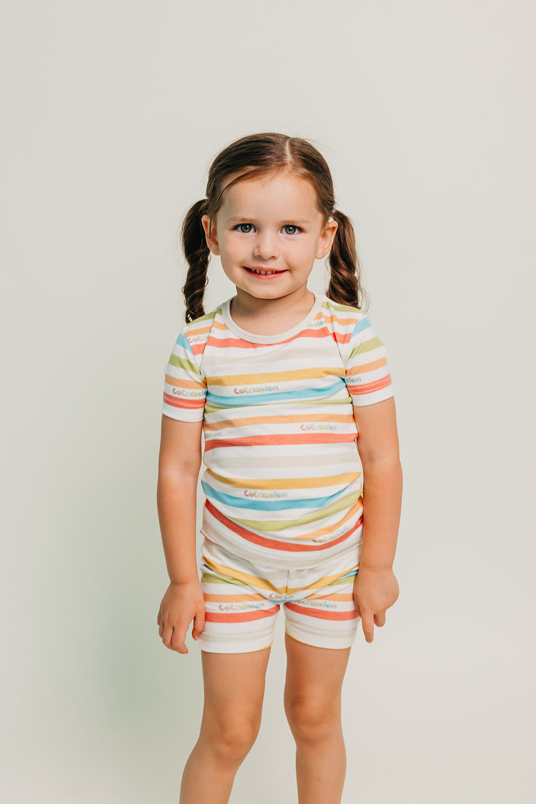 2pc Short Sleeve Pajama Set - CoComelon Stripe