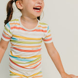 2pc Short Sleeve Pajama Set - CoComelon Stripe