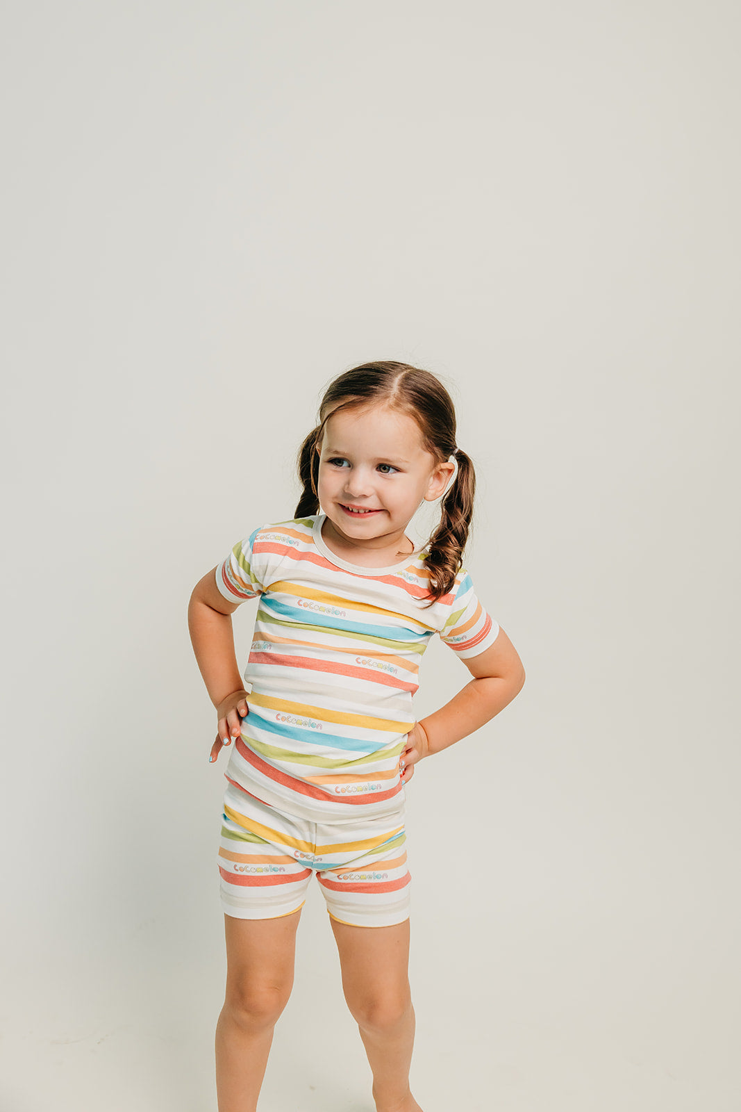 2pc Short Sleeve Pajama Set - CoComelon Stripe