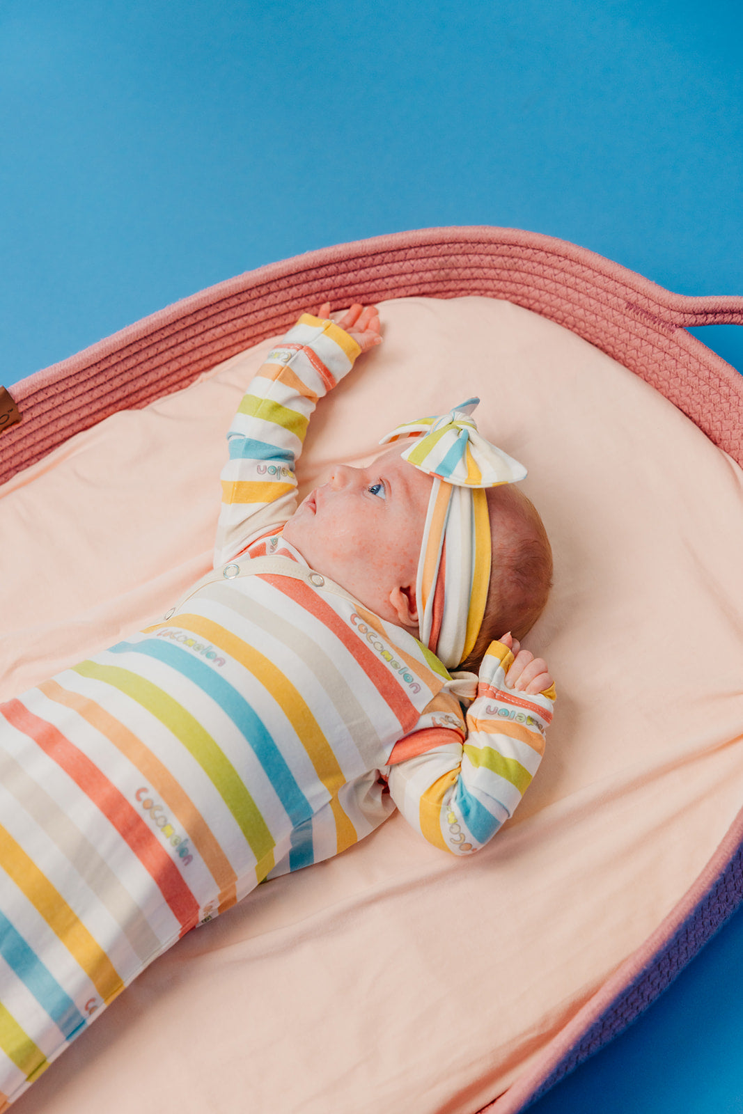 Newborn Knotted Gown - CoComelon Stripe