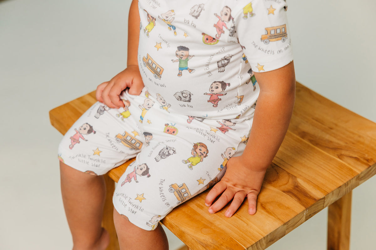 2pc Short Sleeve Pajama Set - CoComelon Friends