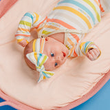 Knit Headband Bow - CoComelon Stripe