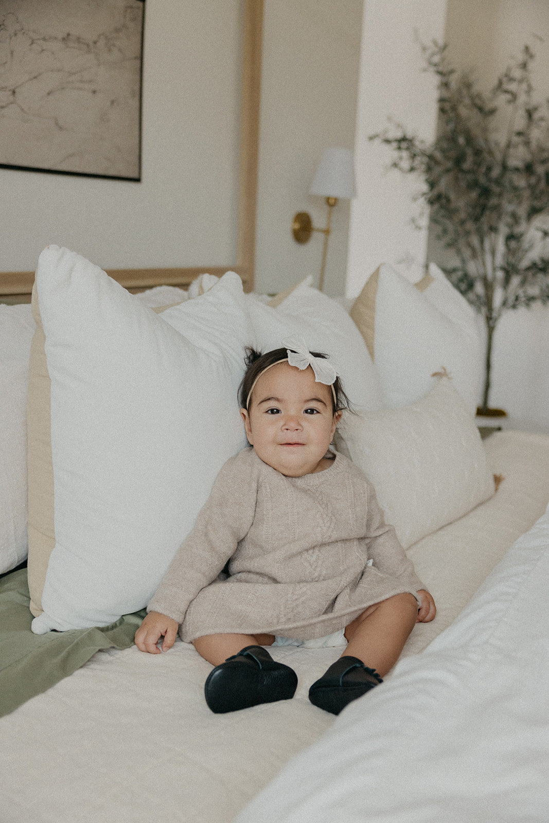 Copper Pearl Sweater Dress - Oatmeal