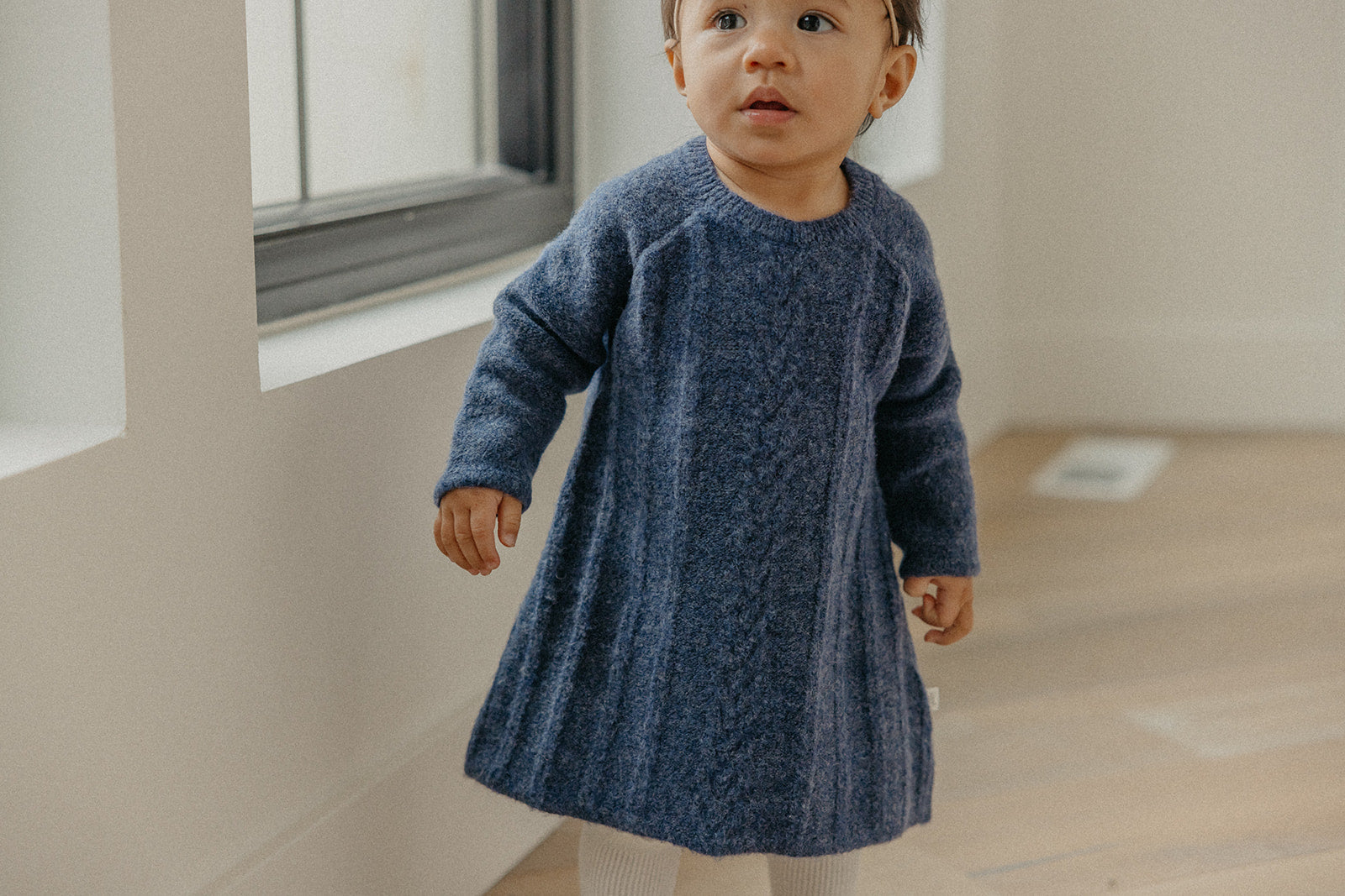 Sweater Dress in Navy | 0-3 Months | Newborn Essentials | Baby Registry | Baby Shower Gifts | Baby Clothes