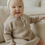 newborn sweater dress Fall Baby Outfits Baby Romper Infant Toddler Sweater Photoshoot Outfit Knit Ruffle Long Sleeve Autumn Winter Clothes Coming Home 1st Birthday Knitted Outwear Apricot 0-3 Months: Clothing, Shoes Experience Organic Comfort by Viverano Esaierr Newborn Baby Girls Knit