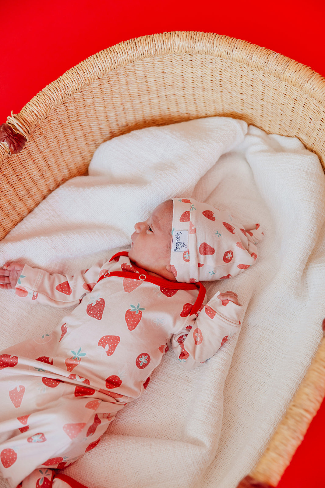 Top Knot Hat - Strawberry