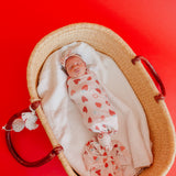 Ribbon Baby Bow - Strawberry