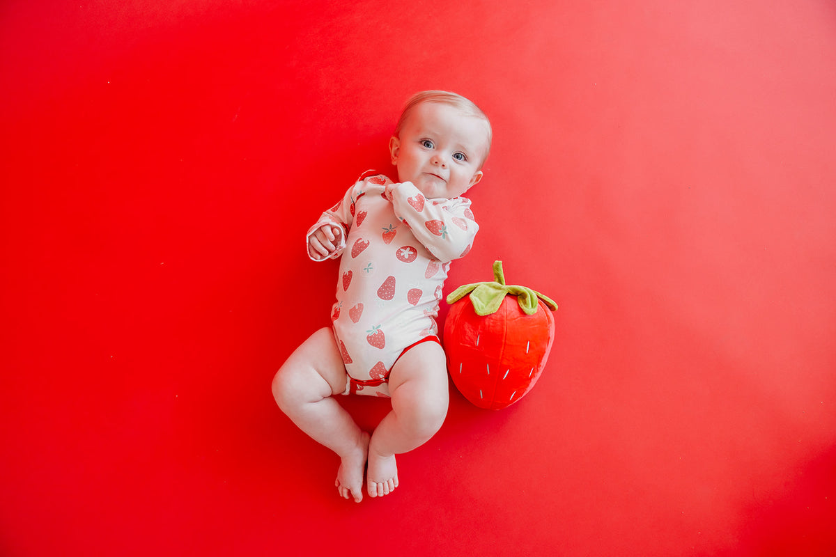 Long Sleeve Bodysuit - Strawberry