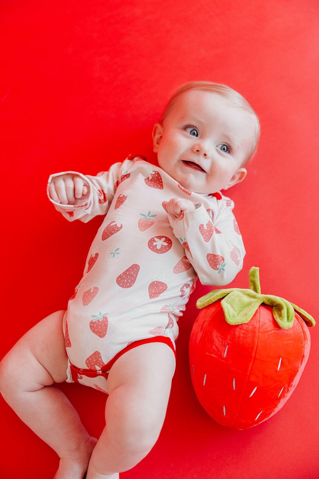 Long Sleeve Bodysuit - Strawberry