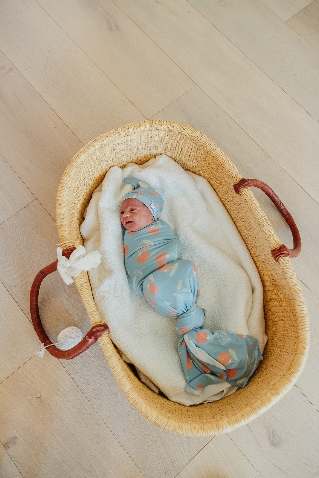 Knit Swaddle Blanket - Clementine