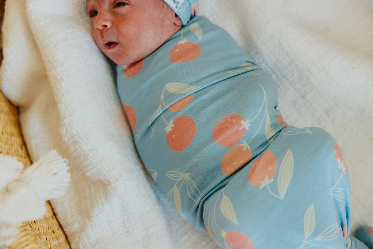 Knit Swaddle Blanket - Clementine