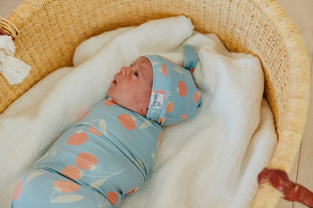 Knit Swaddle Blanket - Clementine