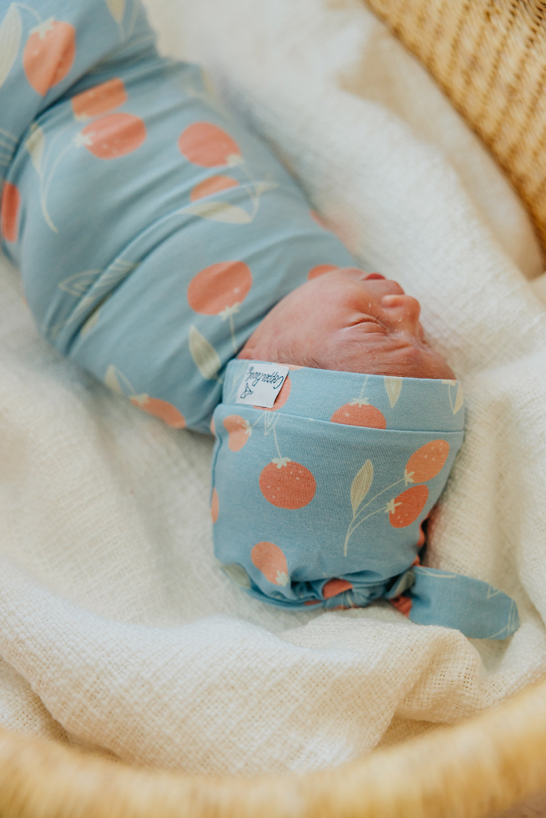 Knit Swaddle Blanket - Clementine