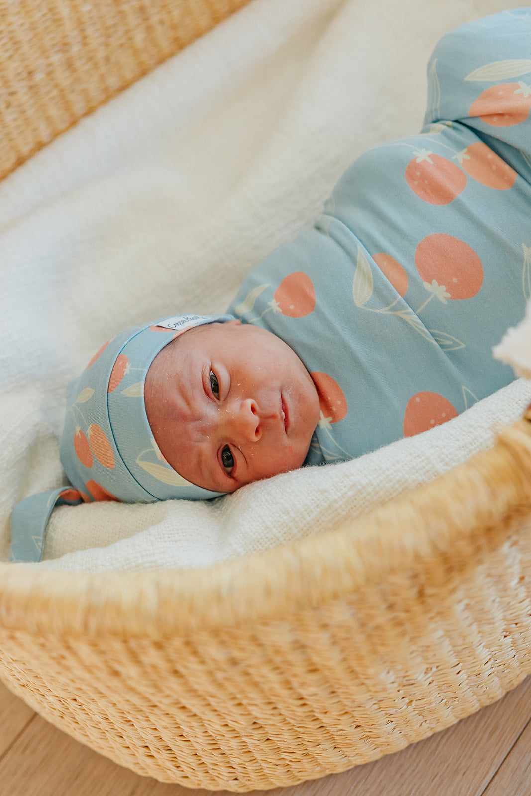 Knit Swaddle Blanket - Clementine