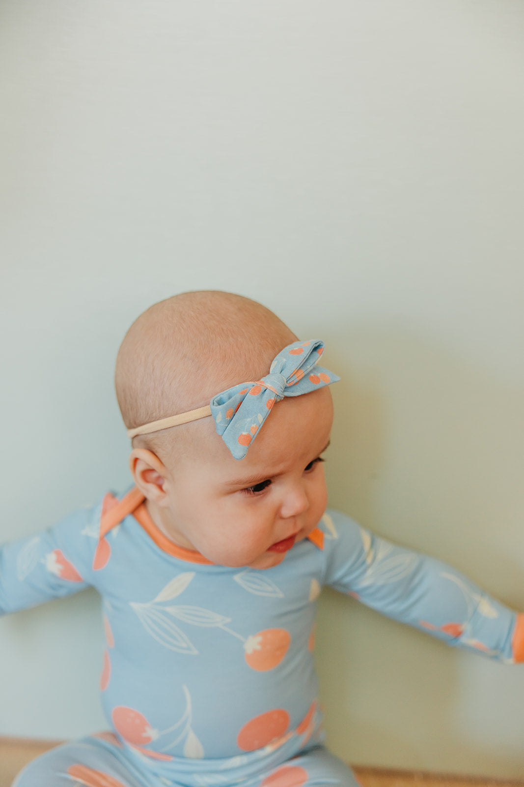 Ribbon Nylon Bow - Clementine