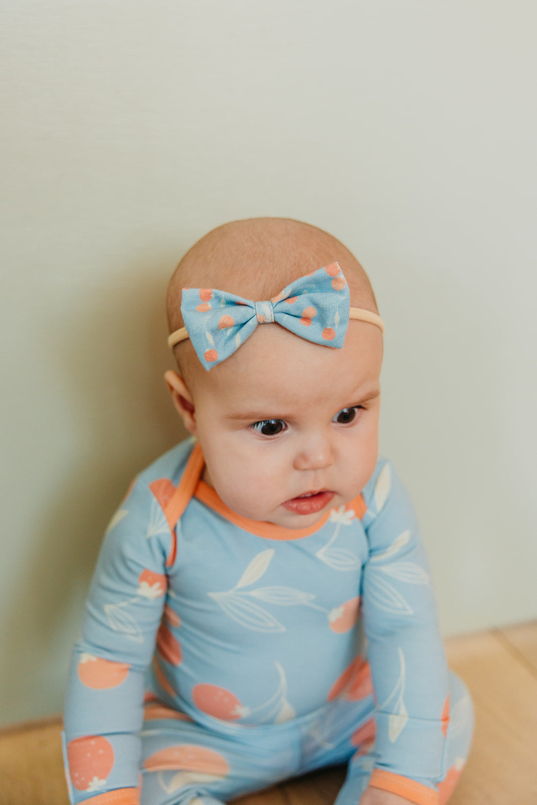 Bowtie Nylon Bow - Clementine