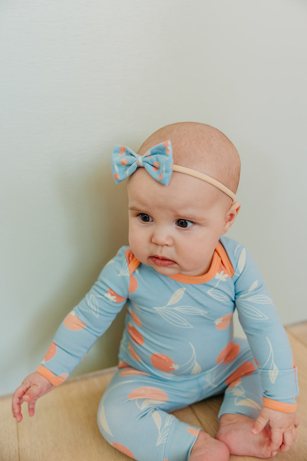 Bowtie Nylon Bow - Clementine