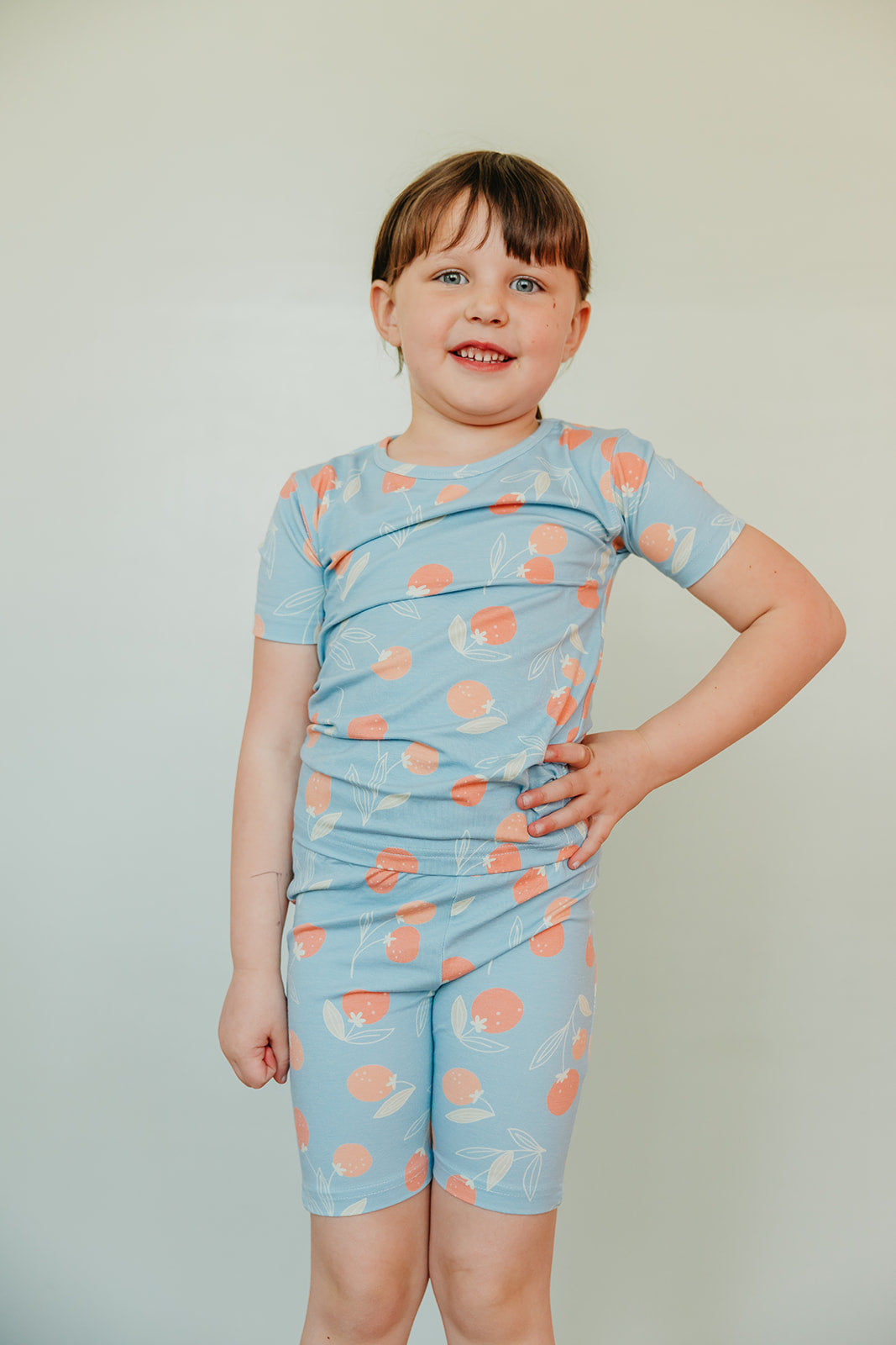 2pc Short Sleeve Pajama Set - Clementine