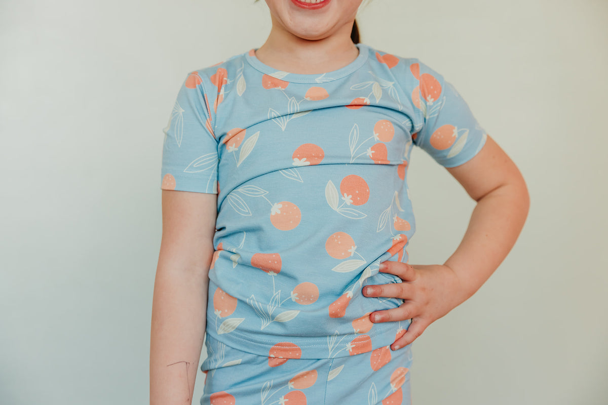 2pc Short Sleeve Pajama Set - Clementine