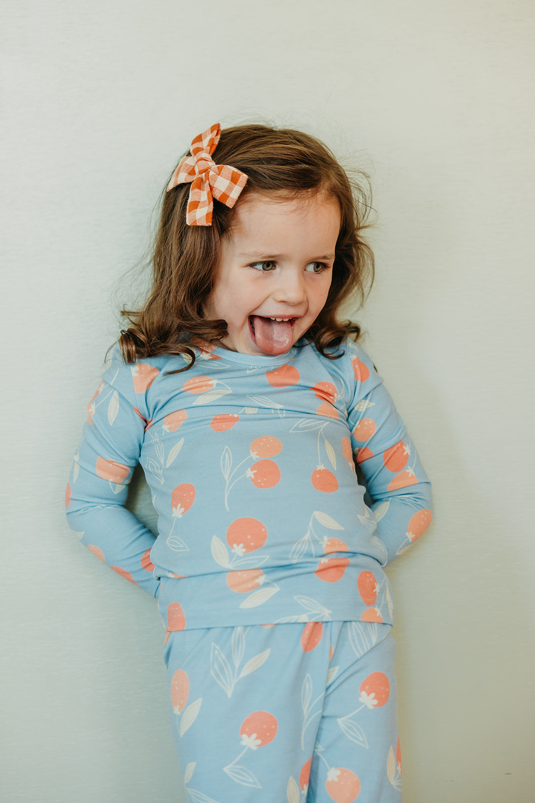 2pc Long Sleeve Pajama Set - Clementine